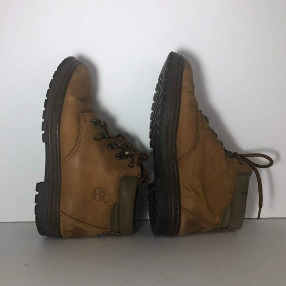 TIMBERLAND Boots Women's Size 7 US Brown Vintage Laces Booties Work Hiking Shoes - Picture 8 of 10